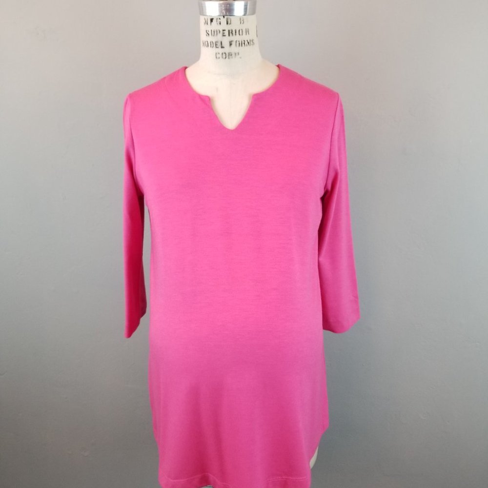 Maternity Hot Pink 3/4 Sleeve Blouse by Belly Basics Size Small New
